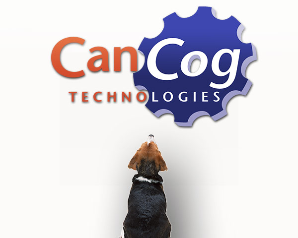 Logo for the CanCog Technologies brand.  Strong colours mixed with a deep design help mirror CanCogs innovative approach to animal health